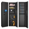 53" Fingerprint Touch Panel In-Wall Safe,Hidden Wall Gun Safe for Rifles with Adjustable Shelves