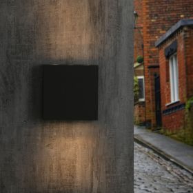 inowel Wall Lights Outdoor Wall Sconce Waterproof Outdoor Wall Lamps Up and Down Lighting Exterior Sconces Porch Lantern 19802 (Color: black)